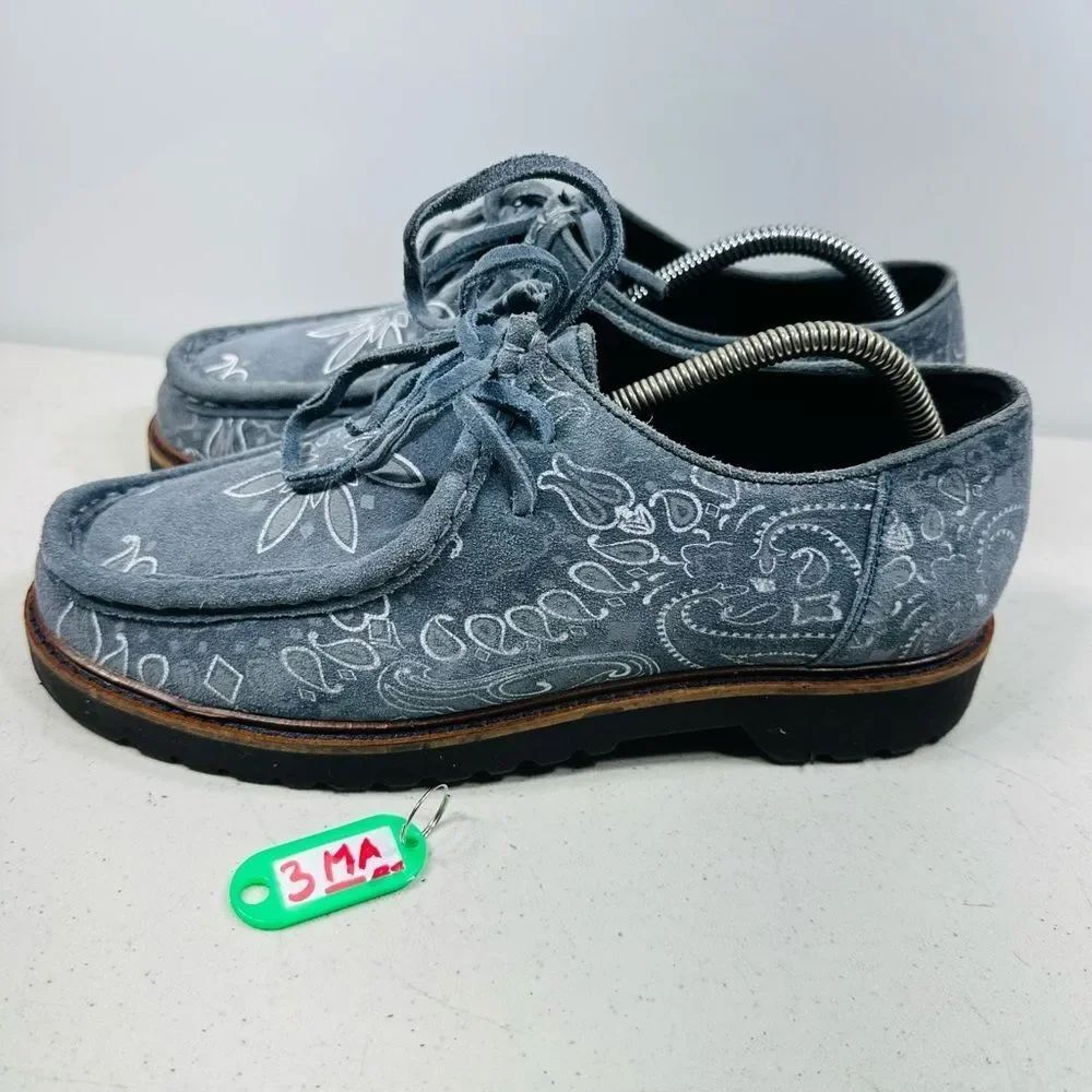 Urban Outfitters Blue Paisley Geoff Wallabee Men Soes Size  8